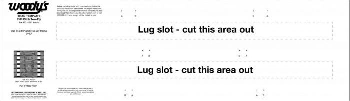 Woodys - Woodys Stud Template Titan 2 Ply Tracks - TITAN-TEMP