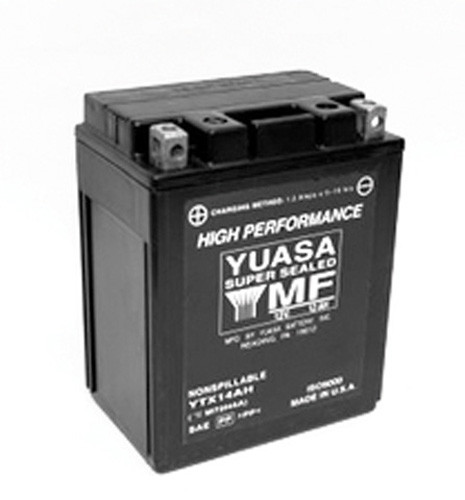 Yuasa - Yuasa Ytx14ah Factory Activated Maintenance Free 12 Volt Batt. - YUAM72H4A