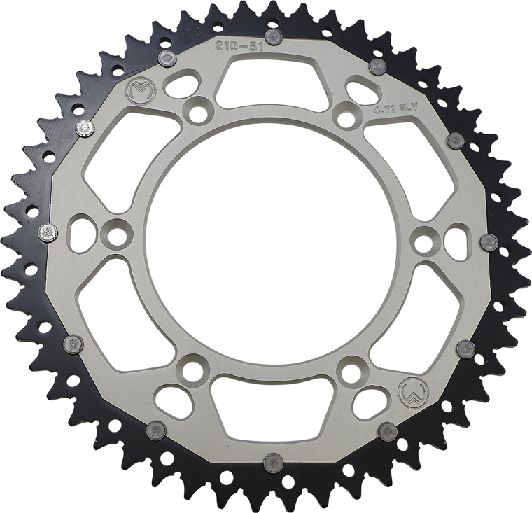 Moose Racing - Dual Sprocket - Silver - 51 Tooth - Dual Sprocket - 1210-210-51-11X