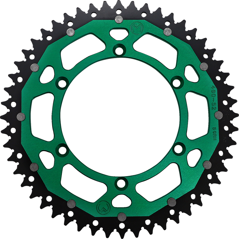 Moose Racing - Dual Sprocket - Green - 52 Tooth - Dual Sprocket - 1210-460-52-15X