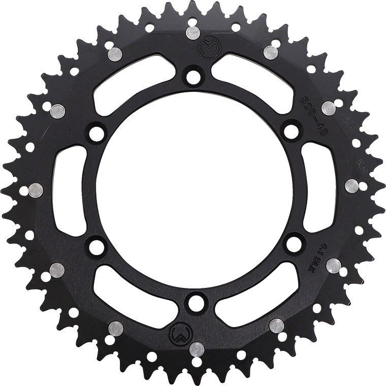 Moose Racing - Dual Sprocket - Black - 48 Tooth - Dual Sprocket - 1210-808-48-10X