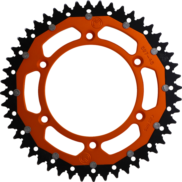 Moose Racing - Dual Sprocket - Orange - 48 Tooth - Dual Sprocket - 1210-897-48-14X