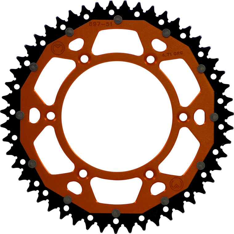 Moose Racing - Dual Sprocket - Orange - 51 Tooth - Dual Sprocket - 1210-897-51-14X