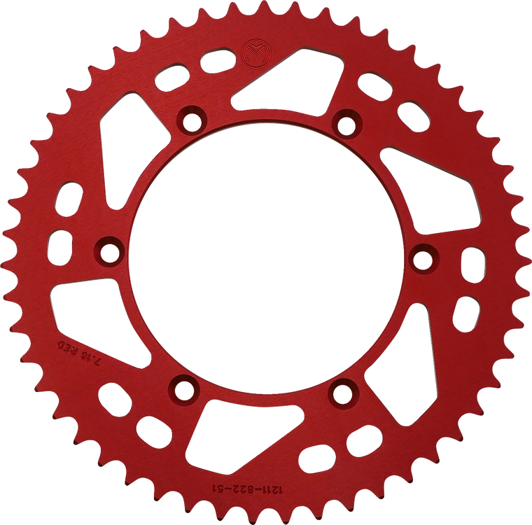 Moose Racing - Rear Sprocket - 51 Tooth - Beta/Gas Gas/Sherco/Suzuki - Rear Aluminum Sprocket - 1211-822-51-13