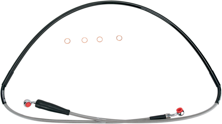 Moose Racing - Brake Line - Front - Stainless Steel  - DR-Z 400 SM - Stainless Steel Braided Brake Line - S01-1-038/P
