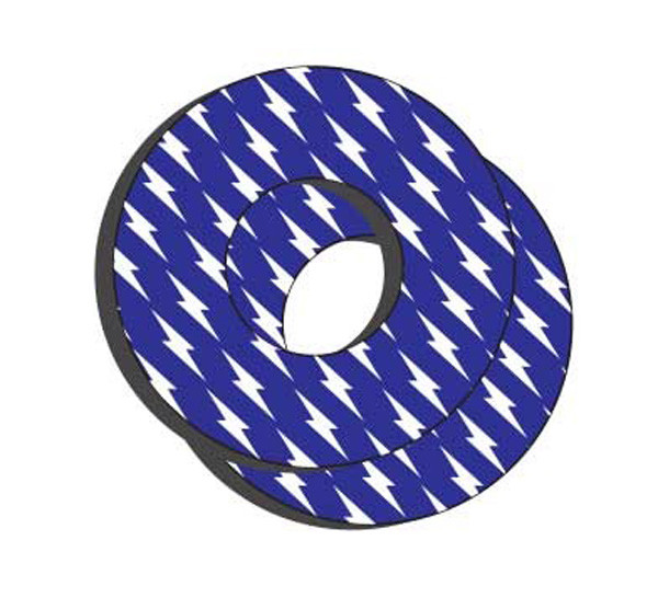 Factory Effex - Factory Effex Moto Grip Donuts- Yamaha (white/blue) - 22-67200