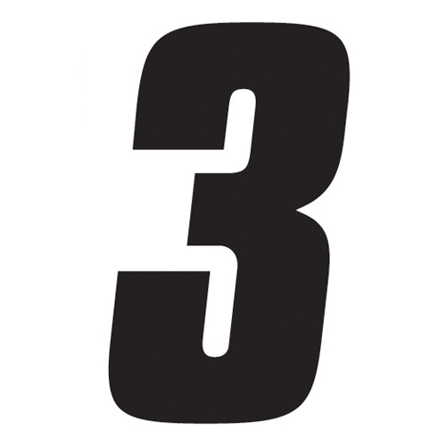 Factory Effex - Fx 2015 Numbers Factory 4" Black 3 - 08-90003