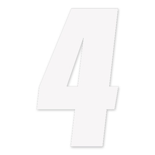 Factory Effex - Fx 2015 Numbers Factory 4" White 4 - 08-90014