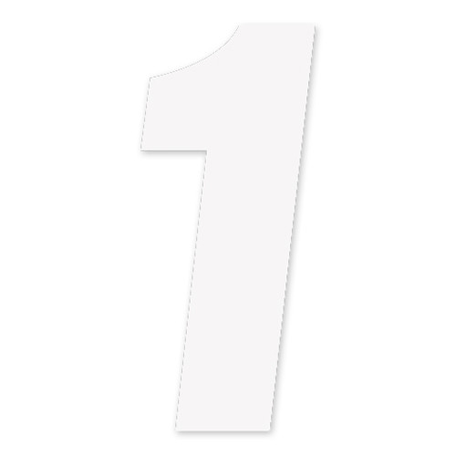 Factory Effex - Fx 2015 Numbers Factory 7" White 1 - 08-90091