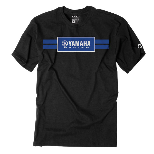 Factory Effex - Factory Effex Yamaha Racing Stripes T- Shirt / Black (xl) - 19-87206