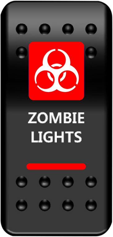 Moose Utility - Rocker Switch - Zombie Lights - Red - Rocker Switch - ZMB-PWR-R