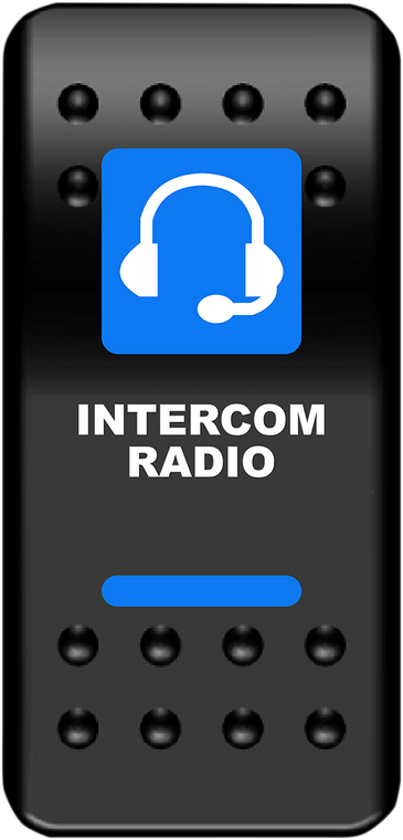 Moose Utility - Rocker Switch - Intercom - Blue - Rocker Switch - COM-PWR