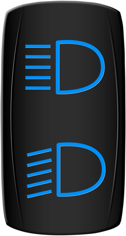Moose Utility - Rocker Switch - Hi/Lo Beam - Blue - Rocker Switch - HLB-PWR