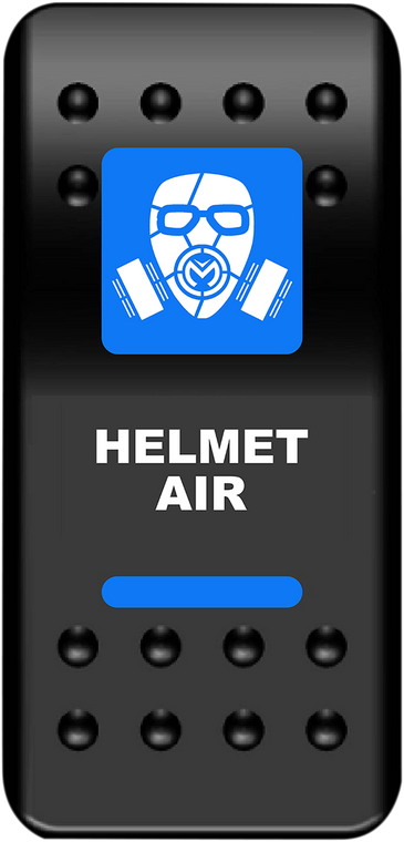 Moose Utility - Rocker Switch - Helmet Air - Blue - Rocker Switch - HMT-PWR