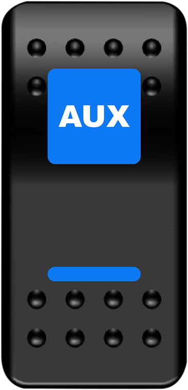 Moose Utility - Rocker Switch - Auxilary Power - Blue - Rocker Switch - AUX-PWR