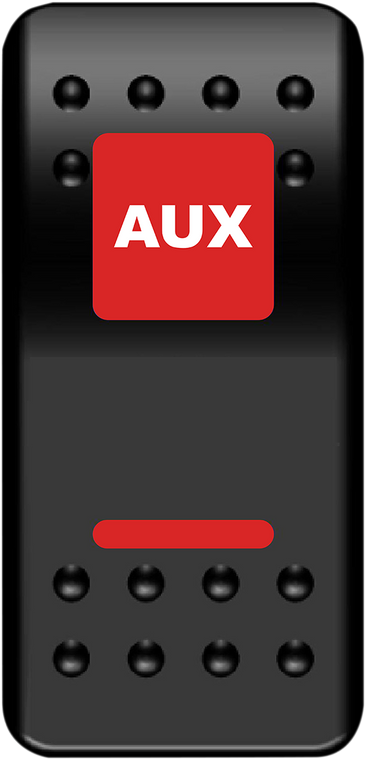 Moose Utility - Rocker Switch - Auxilary Power - Red - Rocker Switch - AUX-PWR-R
