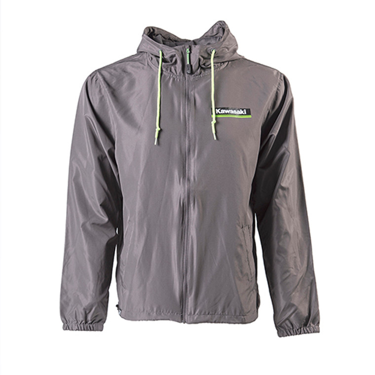 Factory Effex - Kawasaki Men's Windbreaker Jacket / Charcoal Gray (xl) - 23-85116
