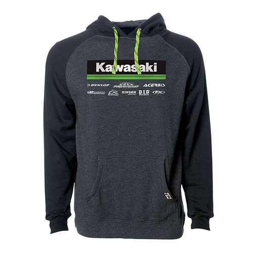 Factory Effex - Factory Fx 2021 Kawasaki Racewear Pullover / Charcoal-black L - 24-88124