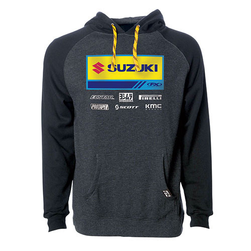 Factory Effex - Factory Effex 2021 Suzuki Racewear Pullover / Charcoal-black M - 24-88422
