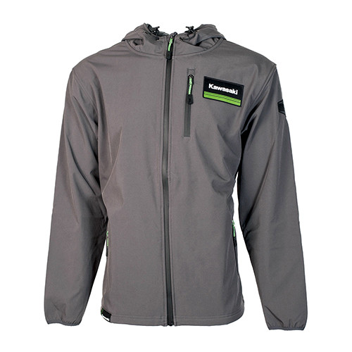 Factory Effex - Kawasaki Tech Soft-shell Men's Jacket / Gray (l) - 22-85114