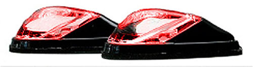 K&s - Led Marker Lights, Mini-flush Mt. Blk Body, Red (1 Led) - 25-9531