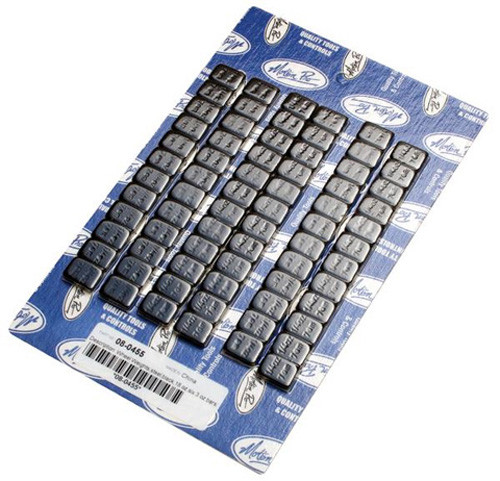 Motion Pro - Wheel Weights, Steel Black, 18oz Pack, 72-1/4 Oz Bars - 08-0455