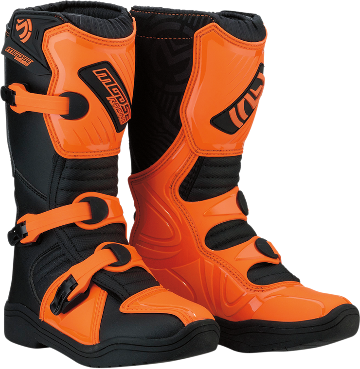 Moose Racing - M1.3 Boots - Black/Orange - Size 3 - M1.3 Youth Boots - 3411-0439