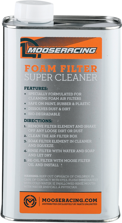 Moose Racing - Biodegradable Air Filter Cleaner - 1L - Foam Filter Super Cleaner - DT-20-50