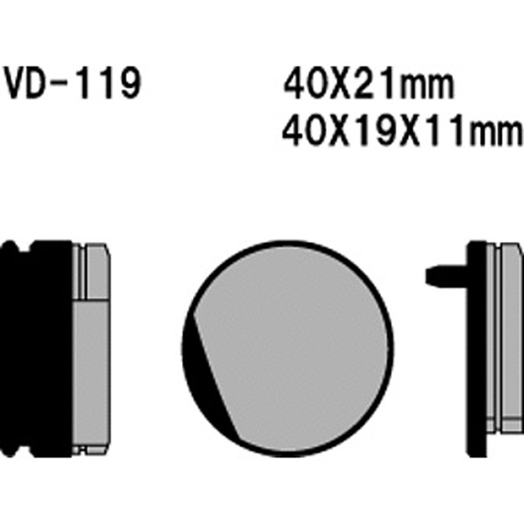 Vesrah - Vesrah Semi-metallic Brake Pads, Vd-119 - VD-119