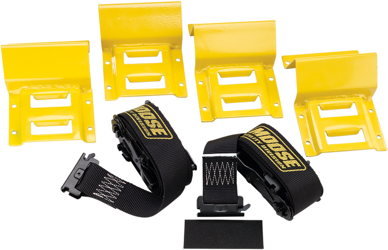 Moose Utility - Tie-Down/Chock Tire Kit - Wheel Chock and Tie-Down Strap Kit - 9160
