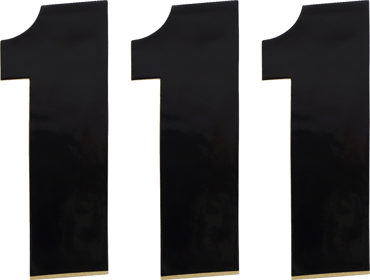 Moose Racing - Race Number 1 - Black - 6" - Vinyl Race Numbers - 80111