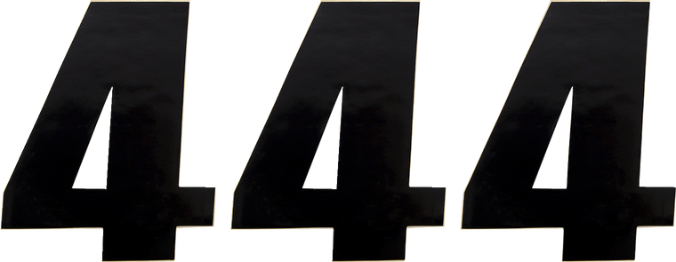 Moose Racing - Race Number 4 - Black - 6" - Vinyl Race Numbers - 80114