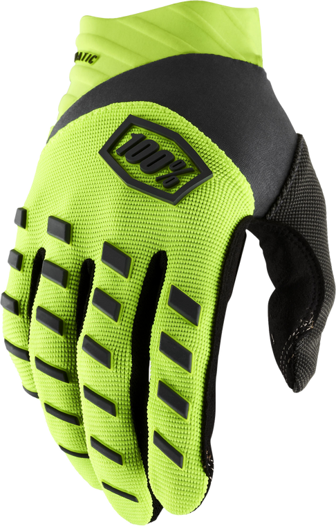 100% - Airmatic Youth Gloves Fluo Yellow/black Lg - 10001-00006