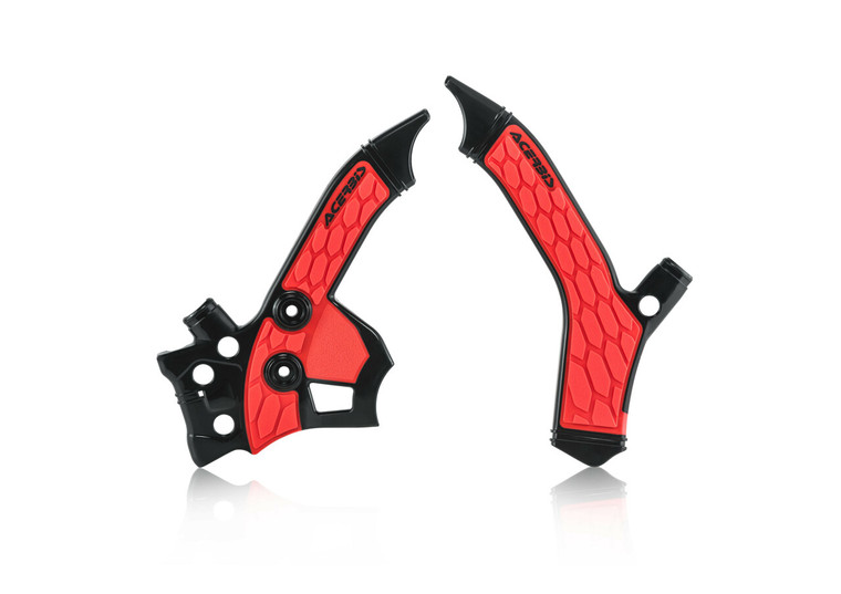 Acerbis - X-grip Frame Guards Black/red - 2726851042