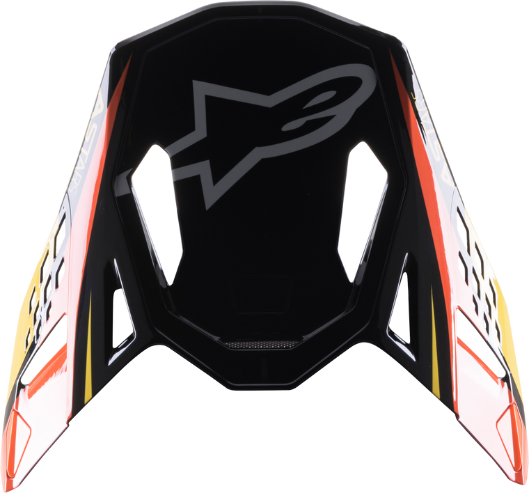 Alpinestars - S-m10 Carbon Meta2 Visor Black/yellow/orange Glossy - 8981122-1549-OS