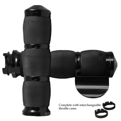 Avon - Air Cushioned Grips W/throttle Boss 1" Black - MT-AIR-90-AN-B