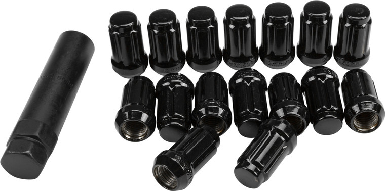Awc - 12mmx1.50 Lock Style Lug Nuts Black W/key 16/pk - RLUG-CS20B