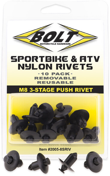 Bolt - M8 Three Stage Push Rivet Kit 10/pk - 2005-8SRIV