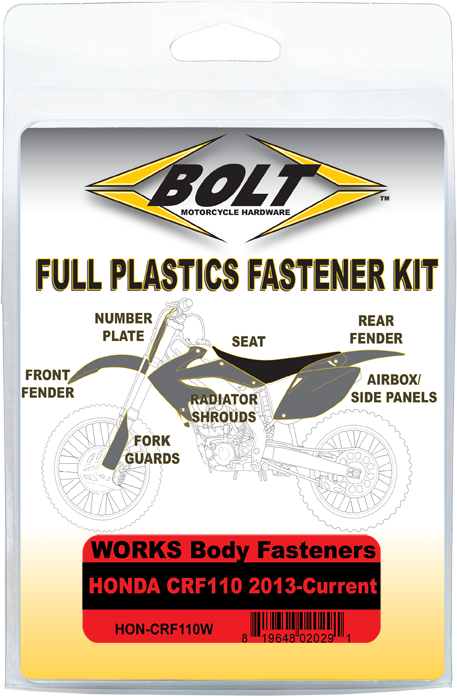 Bolt - Body Work Fastener Kit - HON-CRF110W