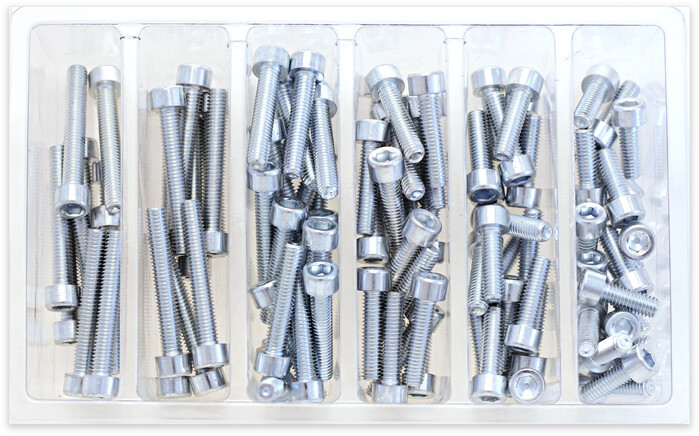 Bolt - Smooth Socket Head Allen Bolt Assortment 80 Piece Kit - SV-M6SOCKET