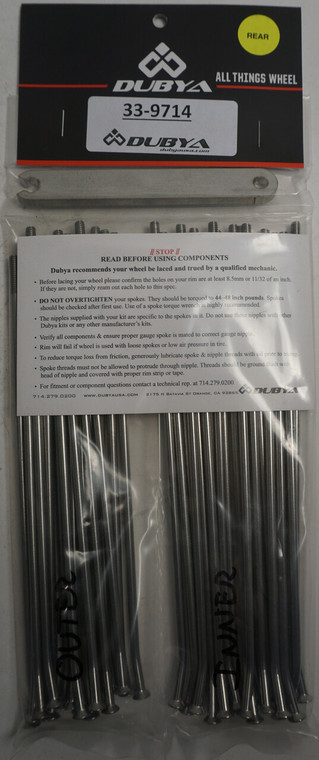 Bulldog - Rear Spoke Kit 18" - 33-9714