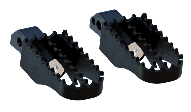 Burly Brand - Mx Style Style Foot Pegs Passenger Black - B13-1201B