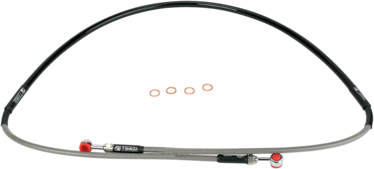 Moose Racing - Brake Line - Front - Stainless Steel - YZ 80/85 - Stainless Steel Braided Brake Line - Y01-1048