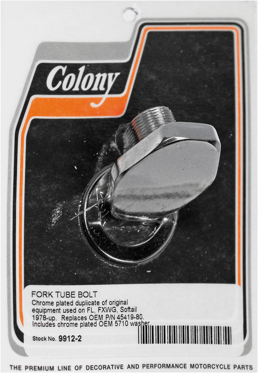 Colony Machine - Fork Tube Bolt Washers Big Twin 78-17 - 9912-2