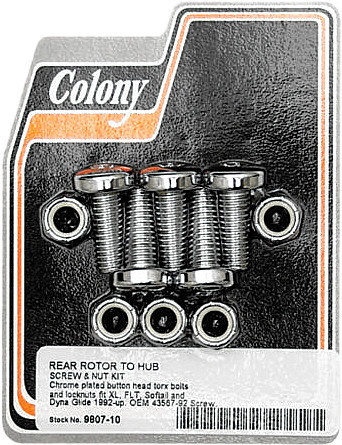 Colony Machine - Brake Rotor Hardware Rear Torx Screw Kit - 9807-10
