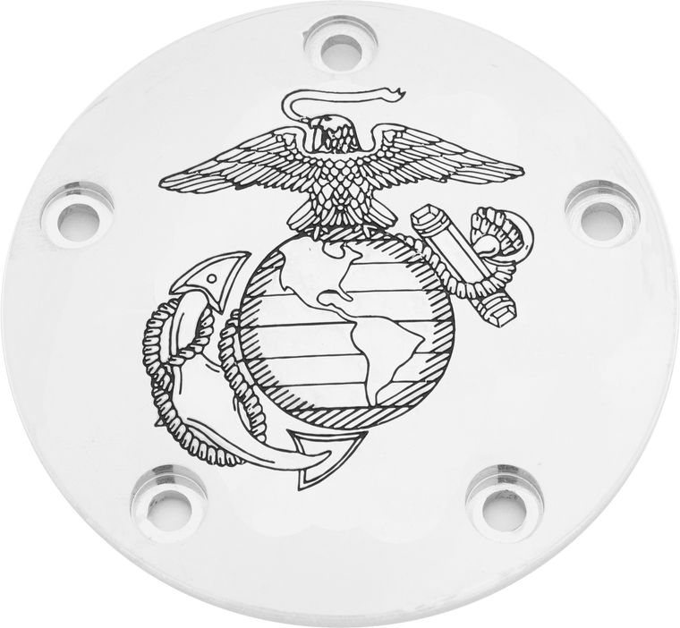 Custom Engraving - Tc Timer Cover Marine Ega Chrome - MAR01-04 Custom Engraving - Tc Timer Cover Marine Ega Chrome - MAR01-04