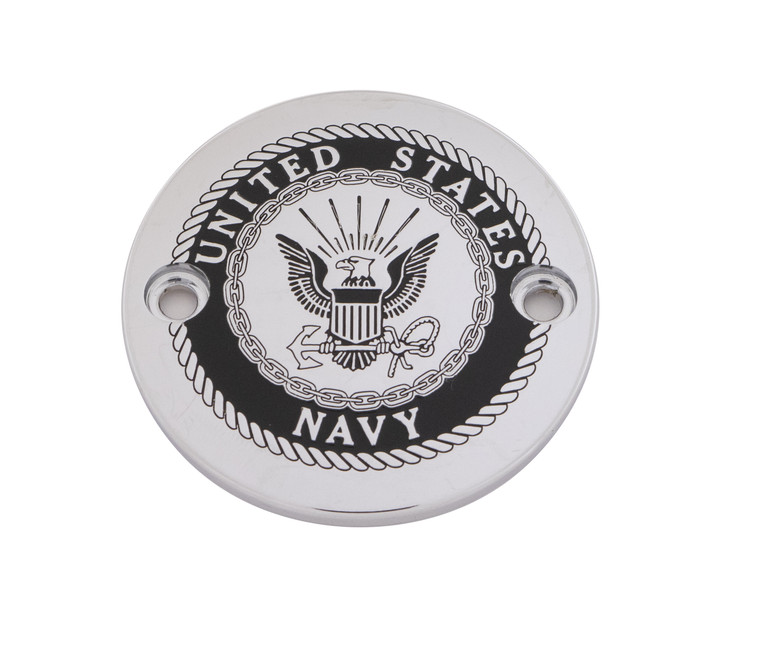Custom Engraving - M8 Timer Cover Navy Chrome - NAV15-63