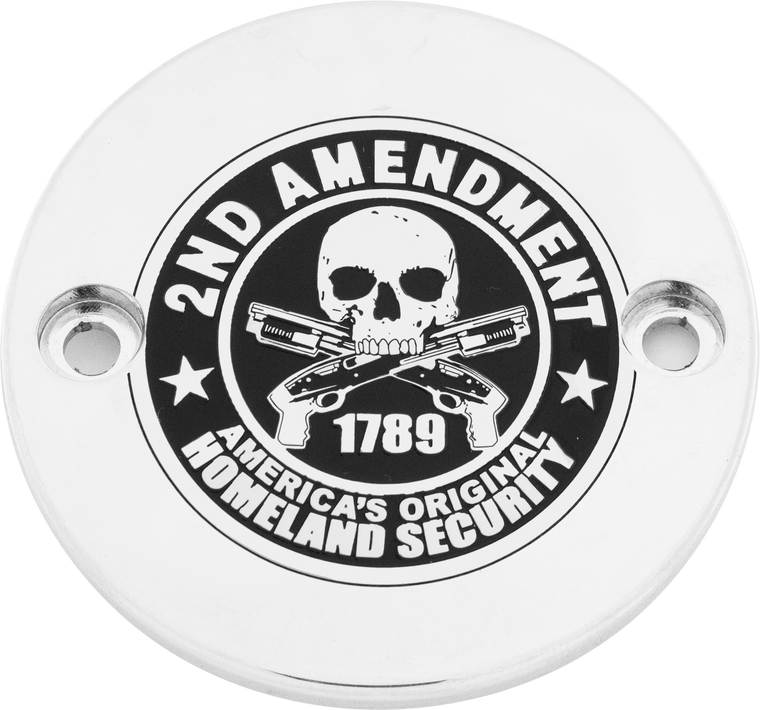 Custom Engraving - M8 Timer Cover 2a Chrome - PATR19-63 Custom Engraving - M8 Timer Cover 2a Chrome - PATR19-63