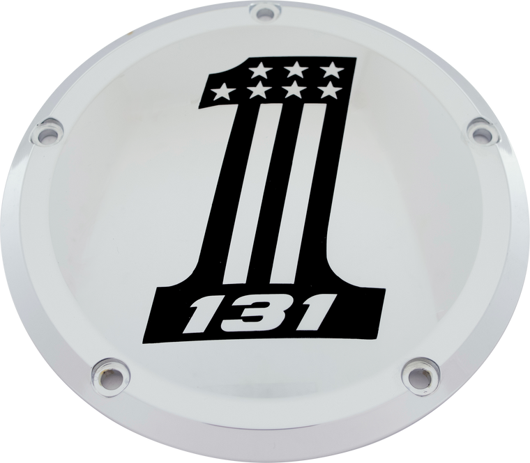 Custom Engraving - 7  M8 Flt/flh Derby Cover 131 Chrome - 131-14-46