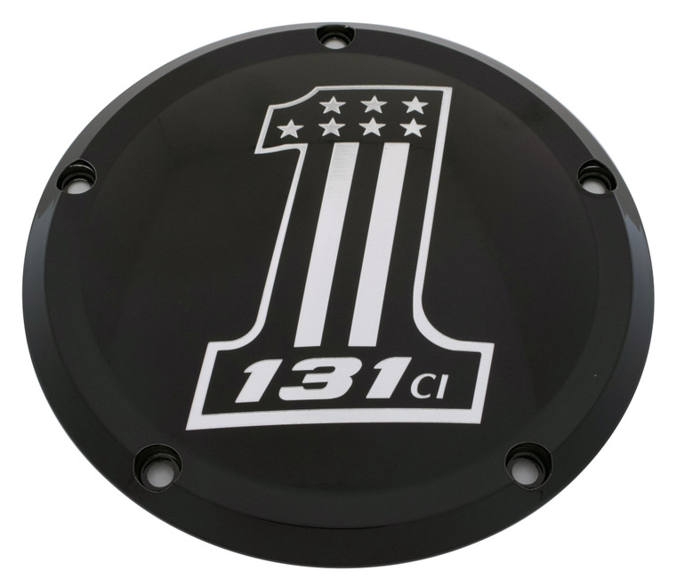 Custom Engraving - 6   M8 Softail Derby Cover 131 Black - 131-14-67BG